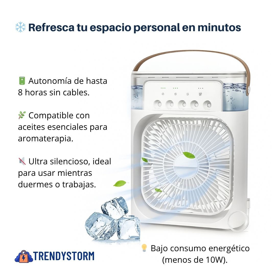 Ventilador 3 en 1: aire acondicionado, Enfriador de aire, humidificador portátil
